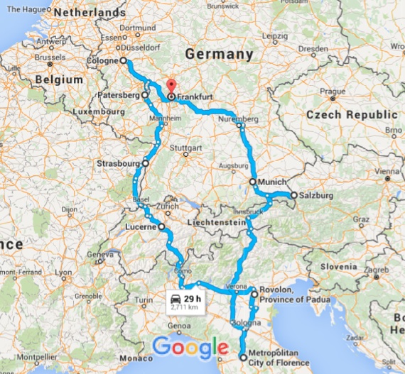Whole trip map